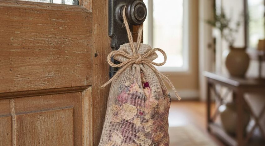 Es tendencia: para qué sirve colgar una bolsita con pétalos de rosa en la puerta de entrada