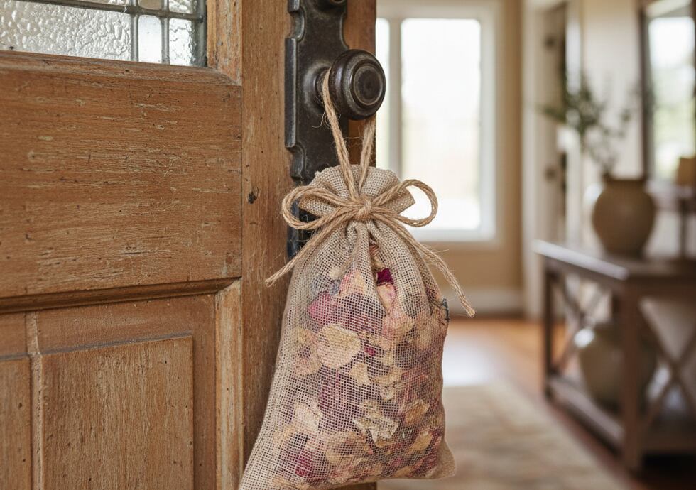 La bolsita con pétalos de rosa promete atraer buena energía al hogar. (Imagen ilustrativa IA Gemini)