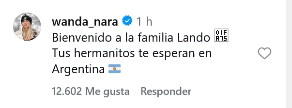 El tierno mensaje de Wanda Nara para Lando, el hijo de Maxi López. (Foto: Instagram / wanda_nara)