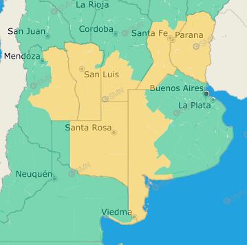 Hay alerta amarilla por tormentas en 8 provincias para hoy, sábado 14 de febrero