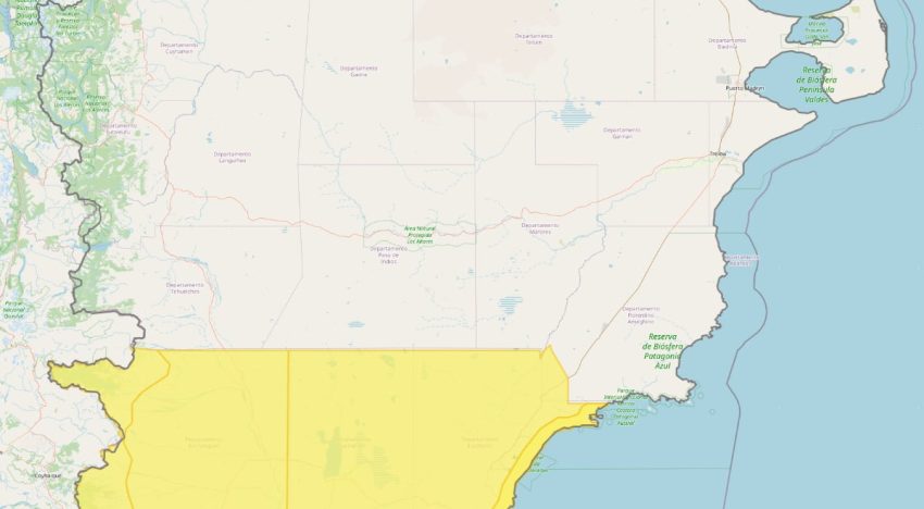 Hay alerta amarilla por viento para este martes 24 de marzo en Chubut: las zonas afectadas