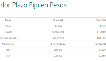 Plazo fijo: cuánto rinde invertir $1.000.000 a 30 días