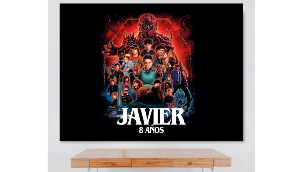 Cartel decorativo y personalizado de ‘Stranger Things’.