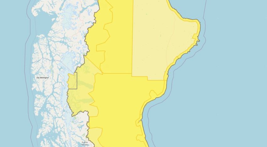Hay alerta amarilla por viento y lluvias para este martes 24 de marzo en Santa Cruz: las zonas afectadas