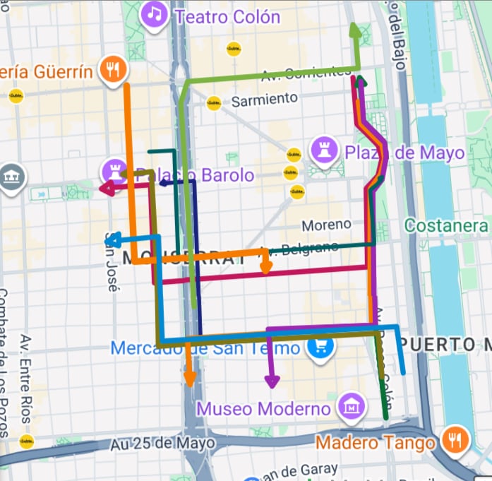 Los nuevos recorridos de las líneas de colectivos