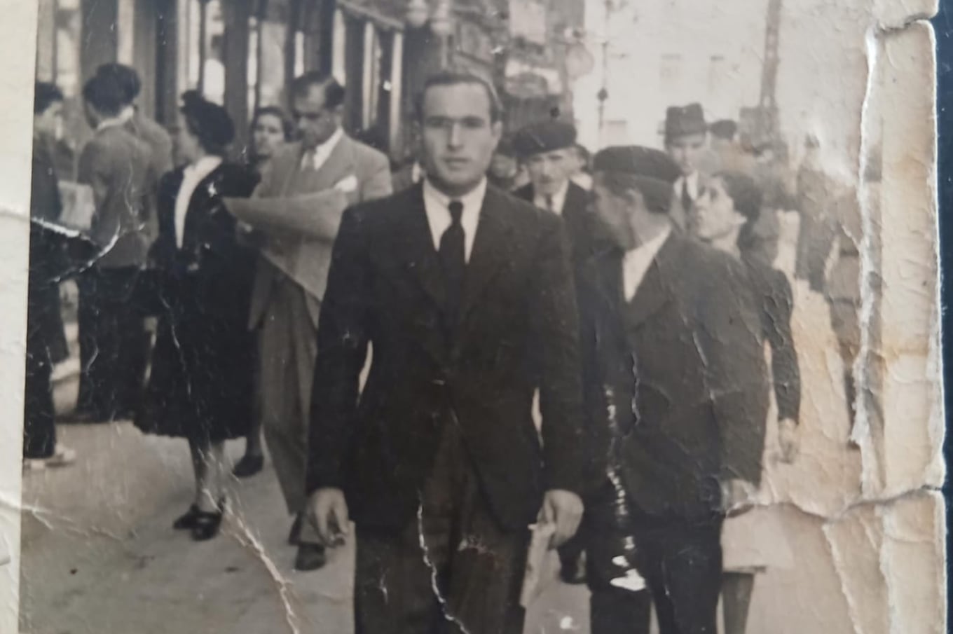 Mariano, el padre de Pilar, en Zaragoza.