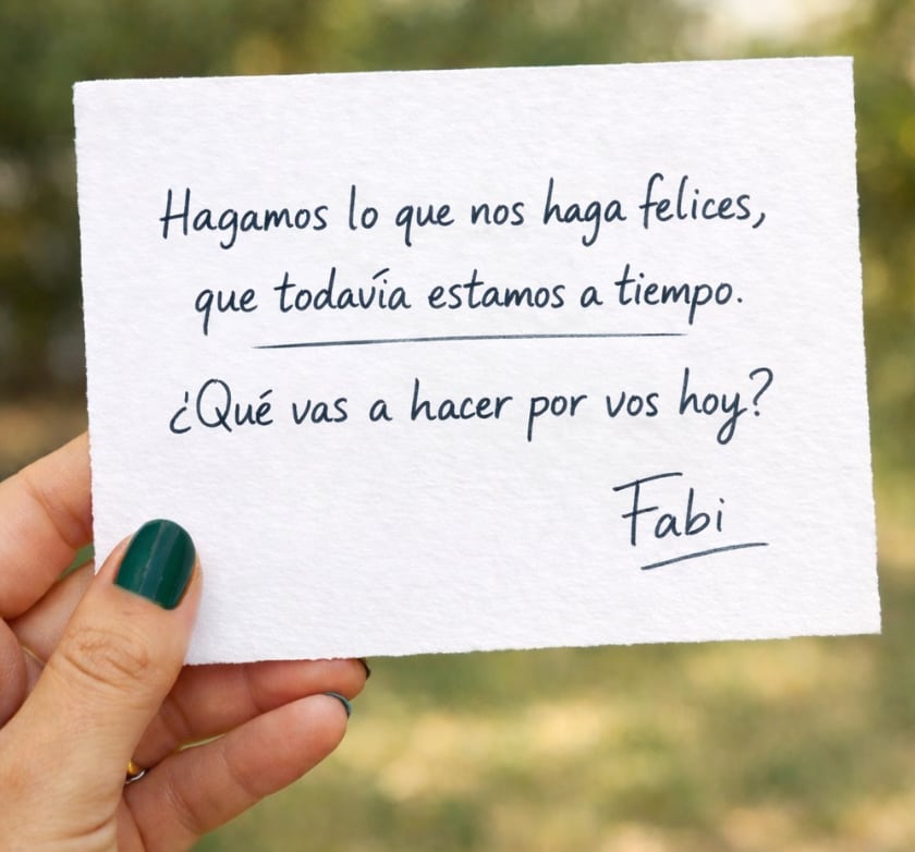 Fabiana propone replantearnos la relación con el tiempo