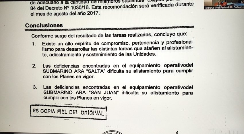Una auditoría interna de la Armada de 2016 advirtió que el ARA San Juan tenía fuertes deficiencias técnicas