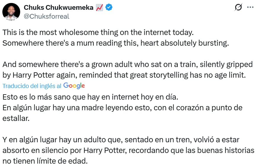 Reacción ante el tuit de J.K. Rowling