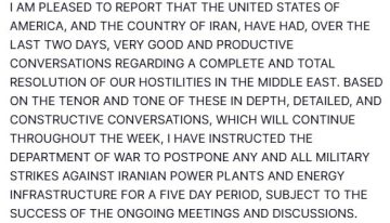 Trump pospuso los ataques contra plantas eléctricas iraníes tras supuestas “conversaciones productivas” con el régimen