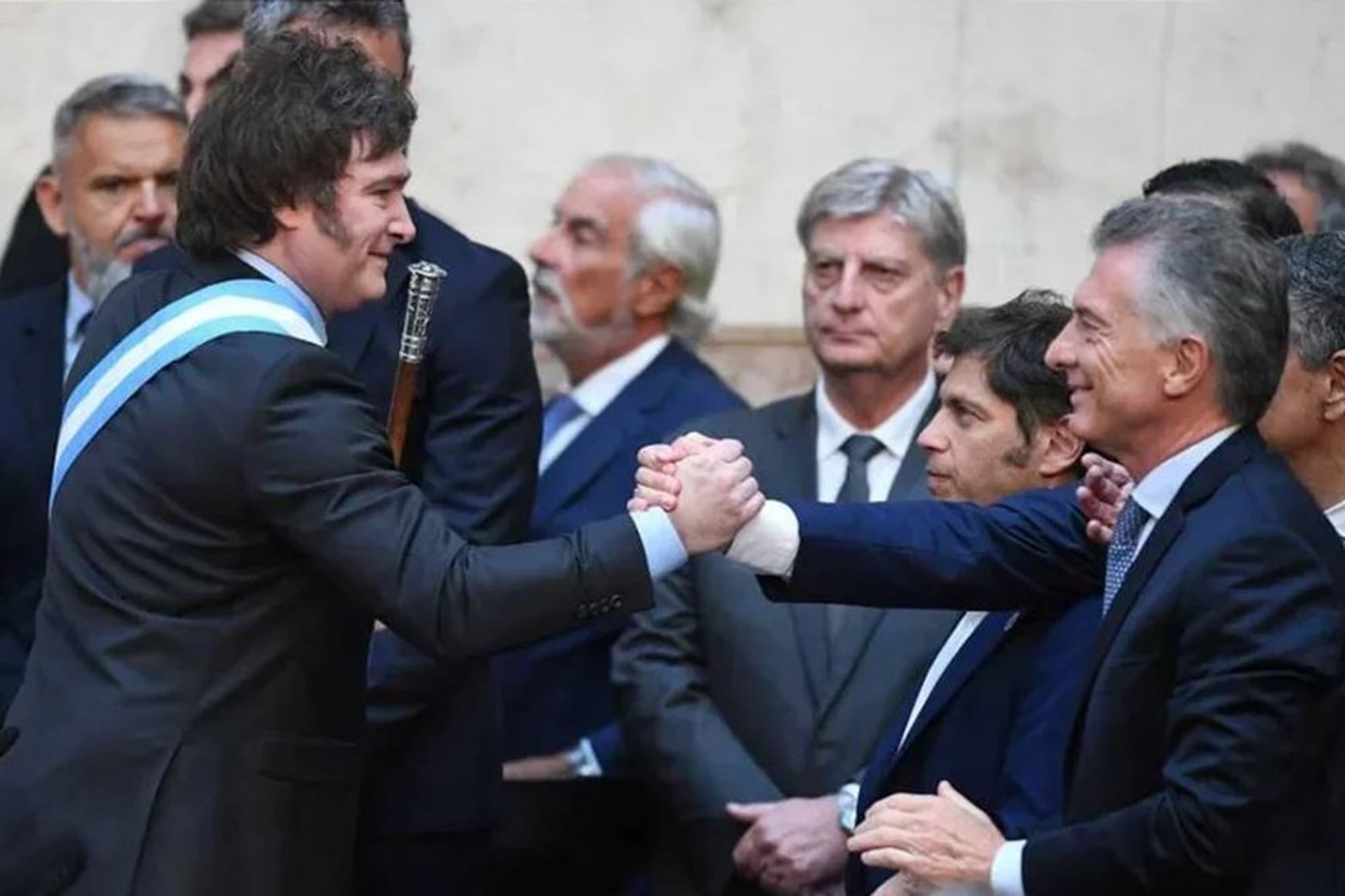 Javier Milei y Mauricio Macri 