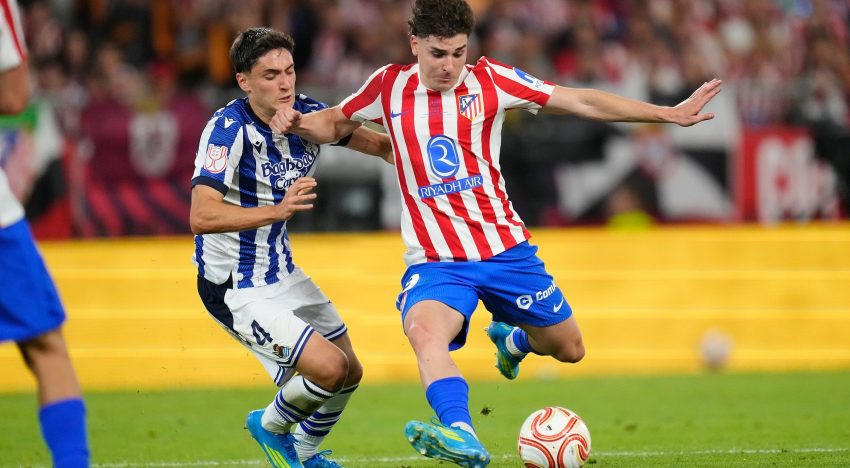 El gol de un Julián Alvarez superstar: control, taco, amago y zurdazo al ángulo en la final de la Copa del Rey