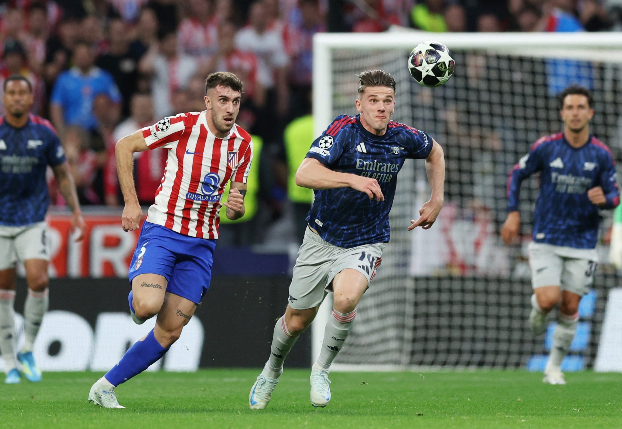 Atl. Madrid vs Arsenal por las semifinales de la Champions League del 2026.
