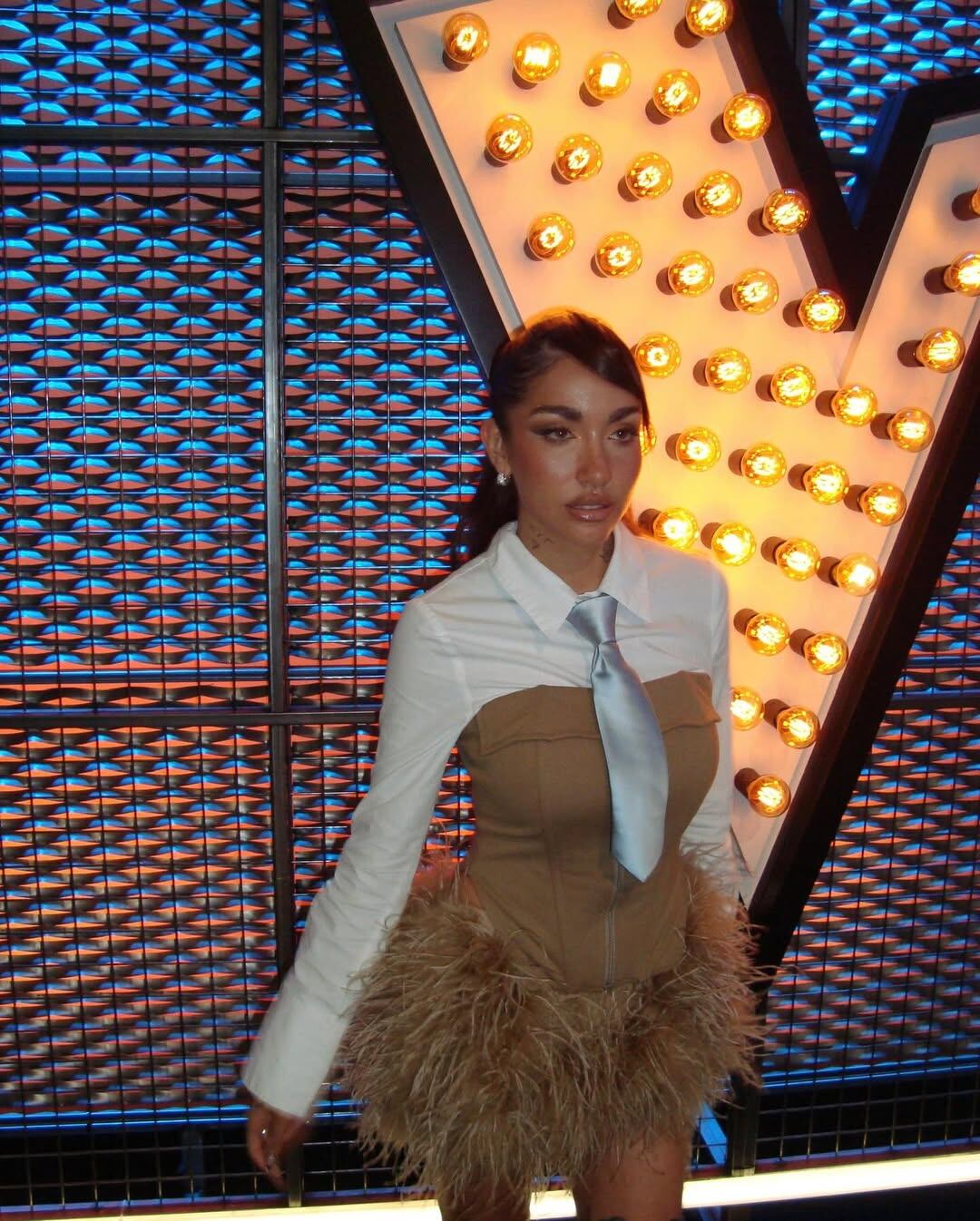 Maria Becerra con total looks fabulosos en La voz Foto: @danigarcees