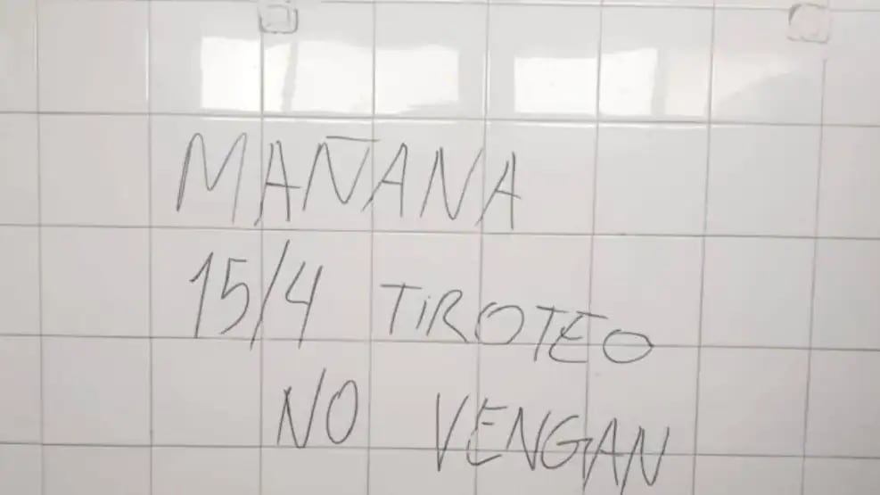 El mensaje que apareció en el baño de un colegio de La Falda, Córdoba