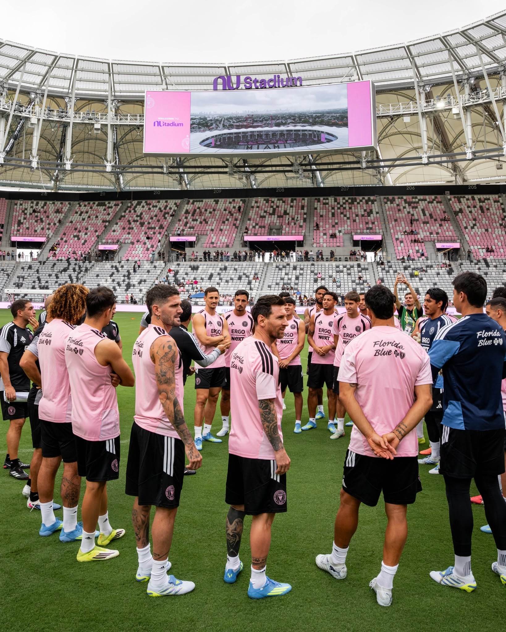 El estadio lleva el nombre del astro argentino en un sector (Foto: InterMiamiCF/IG).