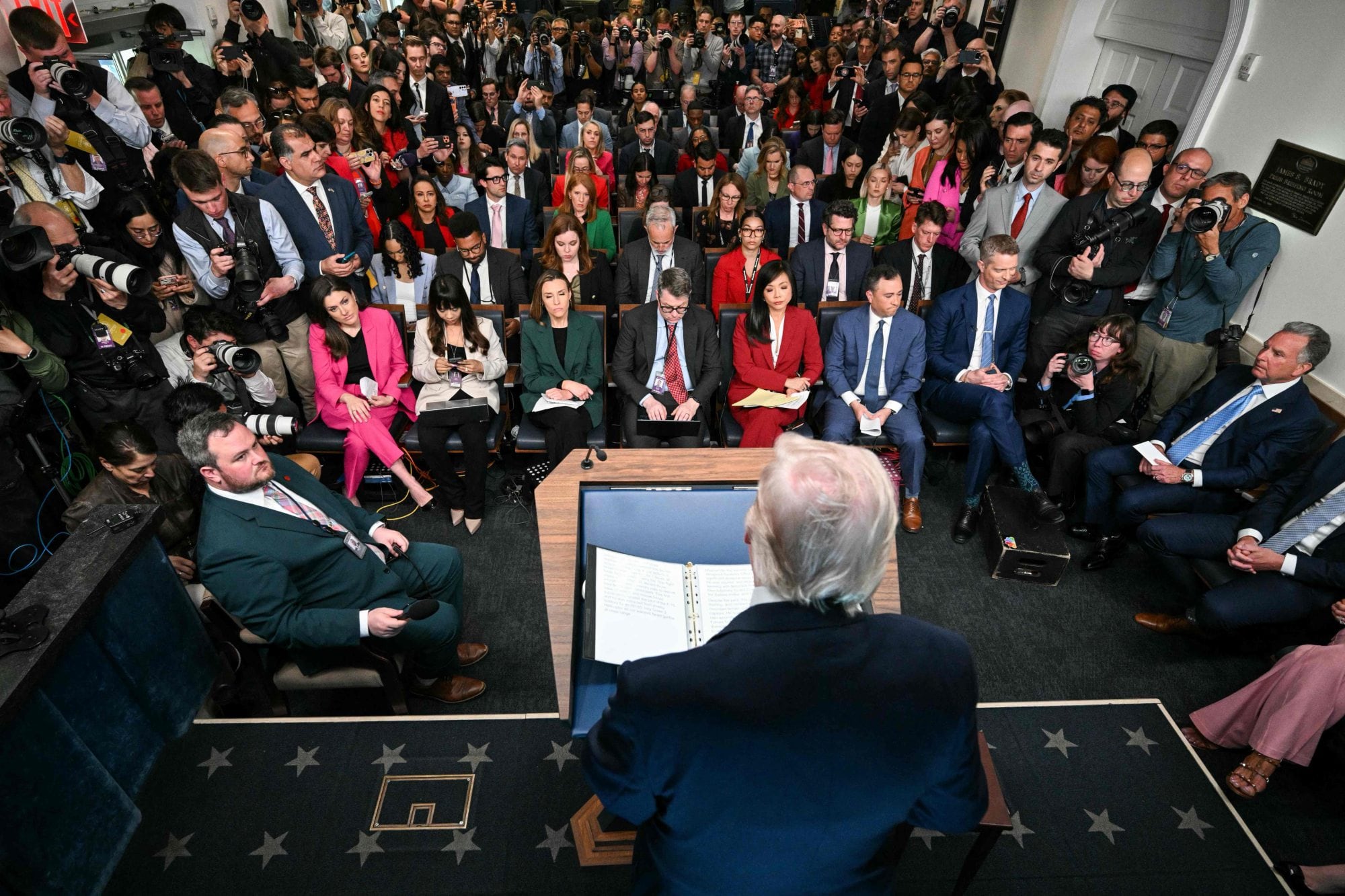 Trump, durante su conferencia de prensa