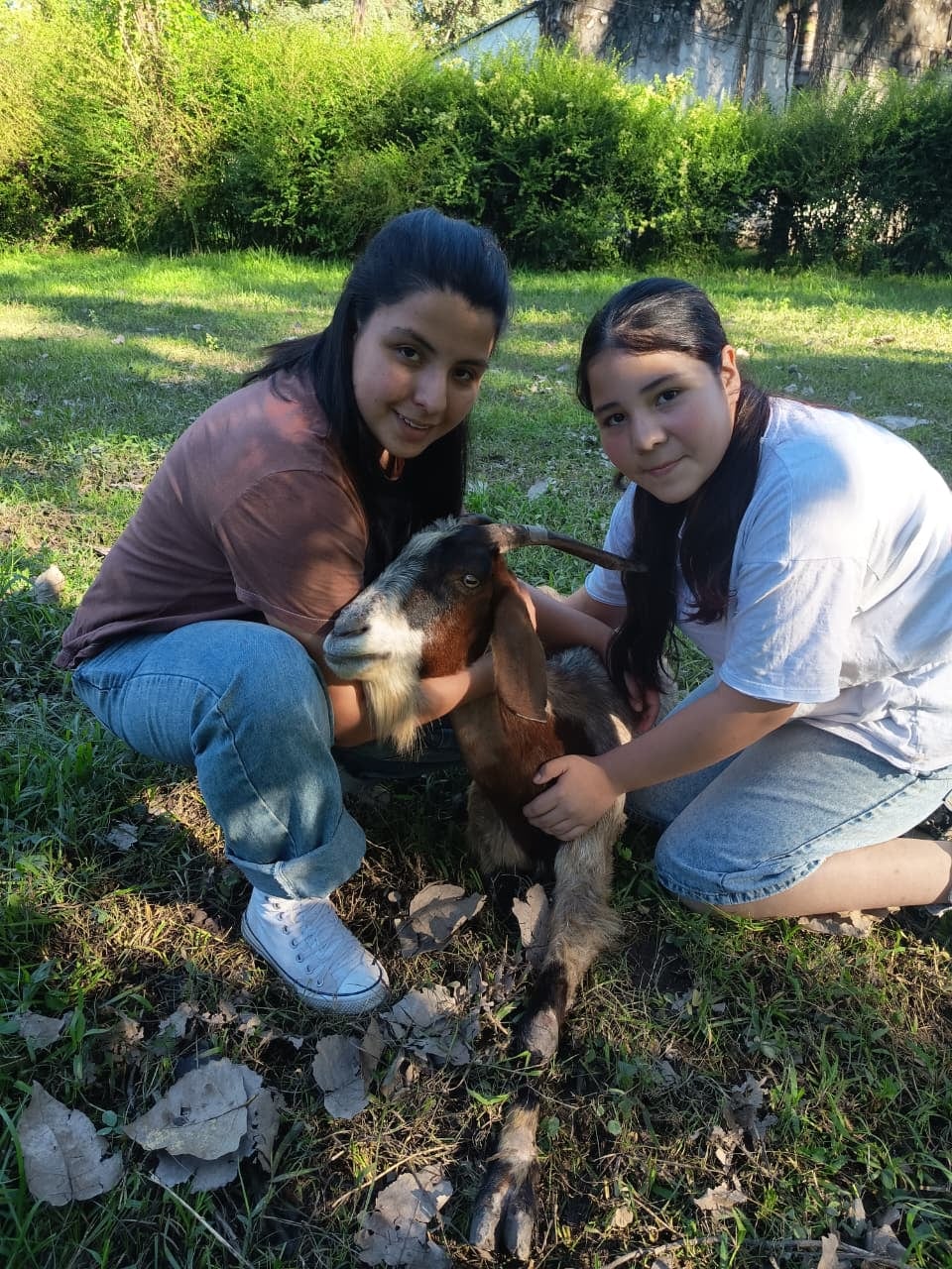 Renata quedó por unos días al cuidado de Mónica Pavón, sus hijas y otros voluntarios.