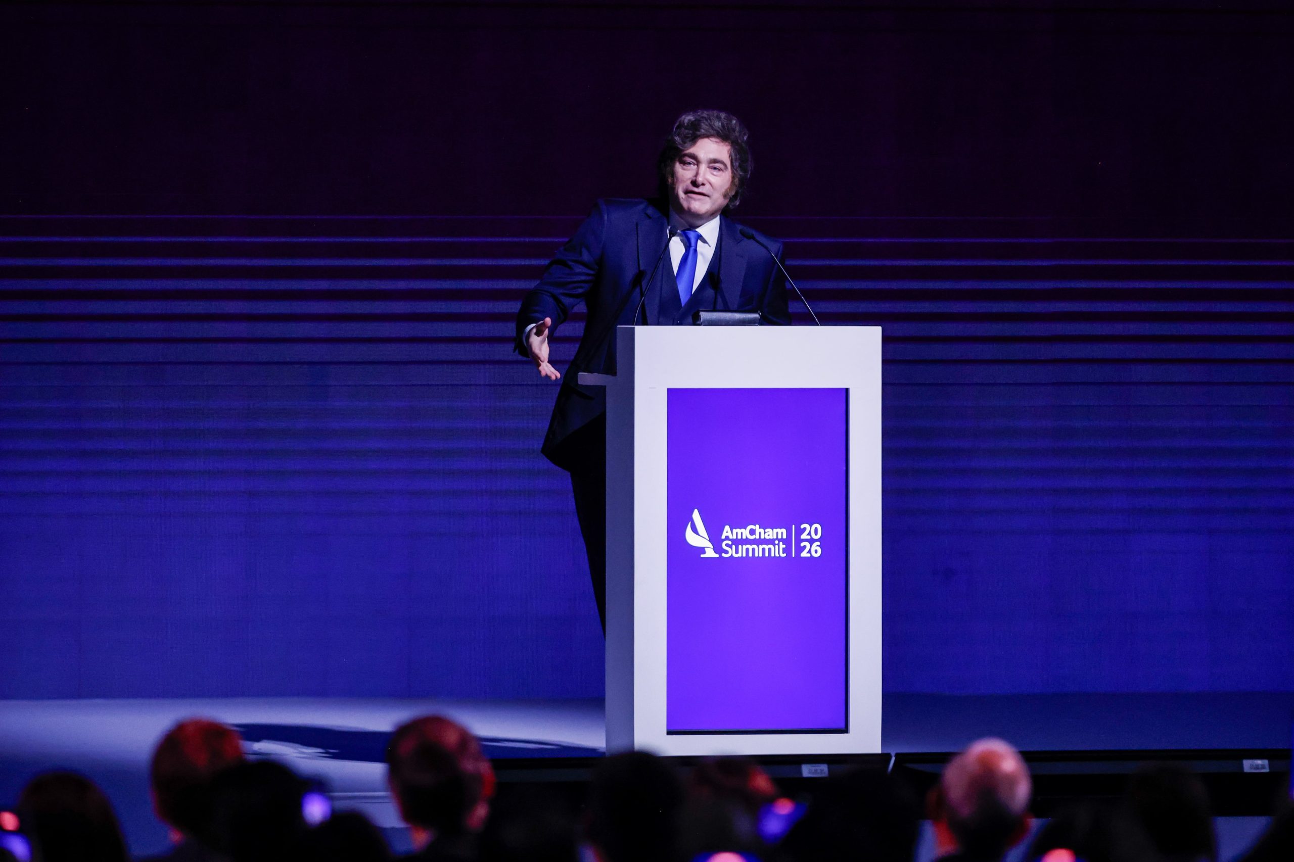 Javier Milei esta semana en AmCham admitió que la inflación no fue la esperada