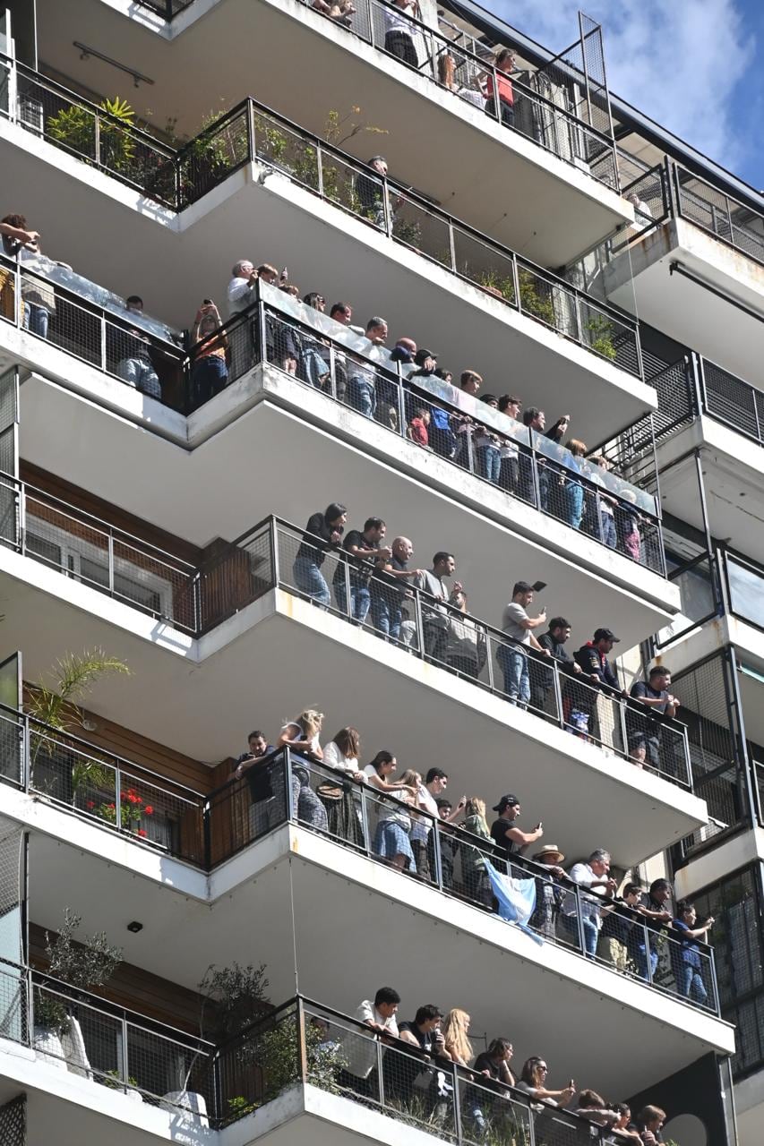 Los balcones se convirtieron en plateas