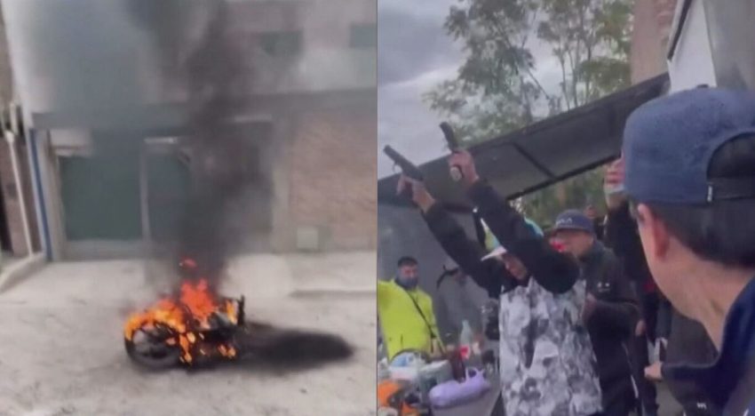 Tiros al aire, alcohol y fuego: la despedida tumbera a un joven que fue asesinado en Neuquén