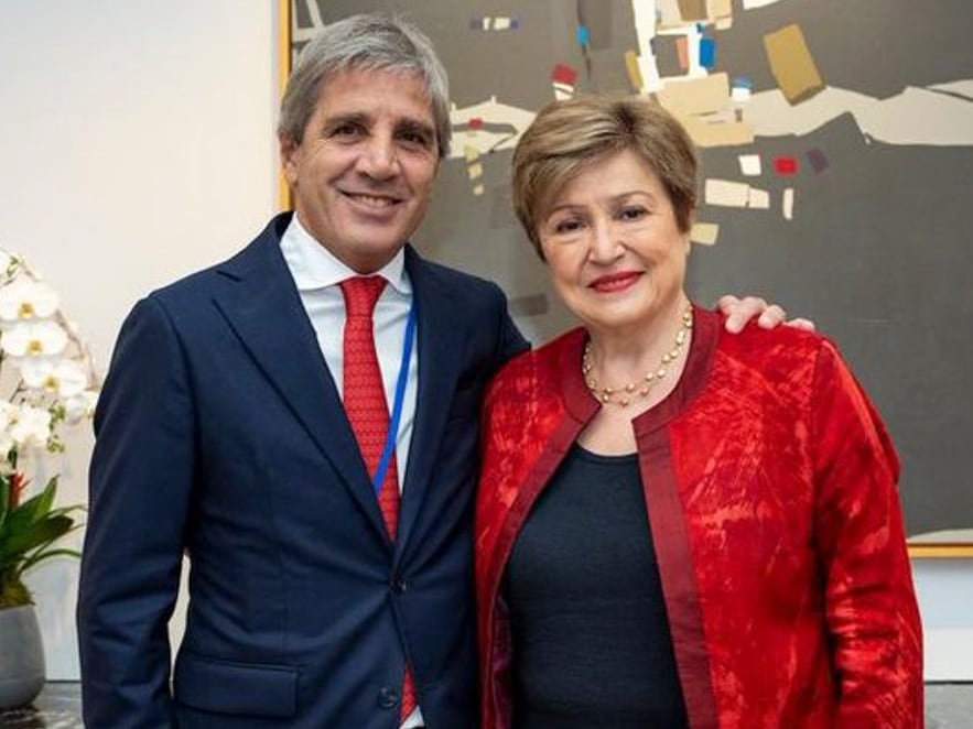 Luis Toto Caputo y Kristalina Georgieva, esta semana en Nueva York 