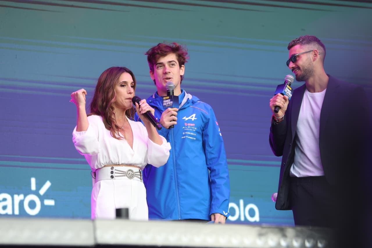 Franco Colapinto, con la cantante Soledad Pastorutti