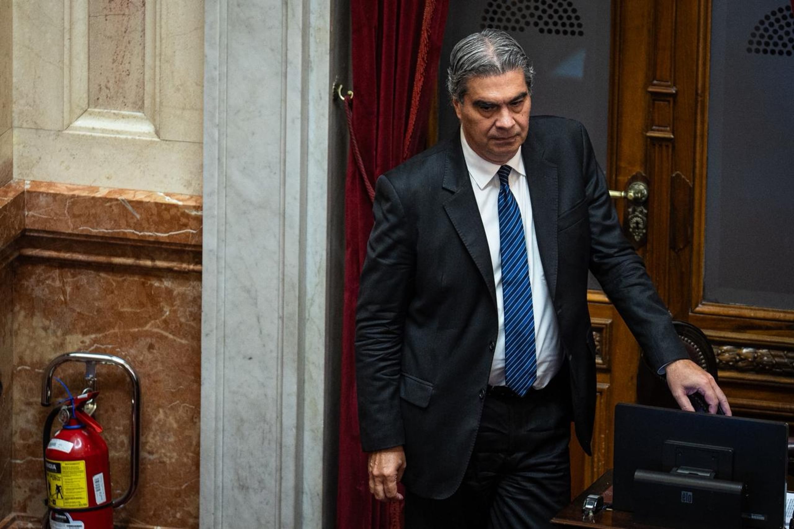Jorge Capitanich, en el recinto del Senado nacional