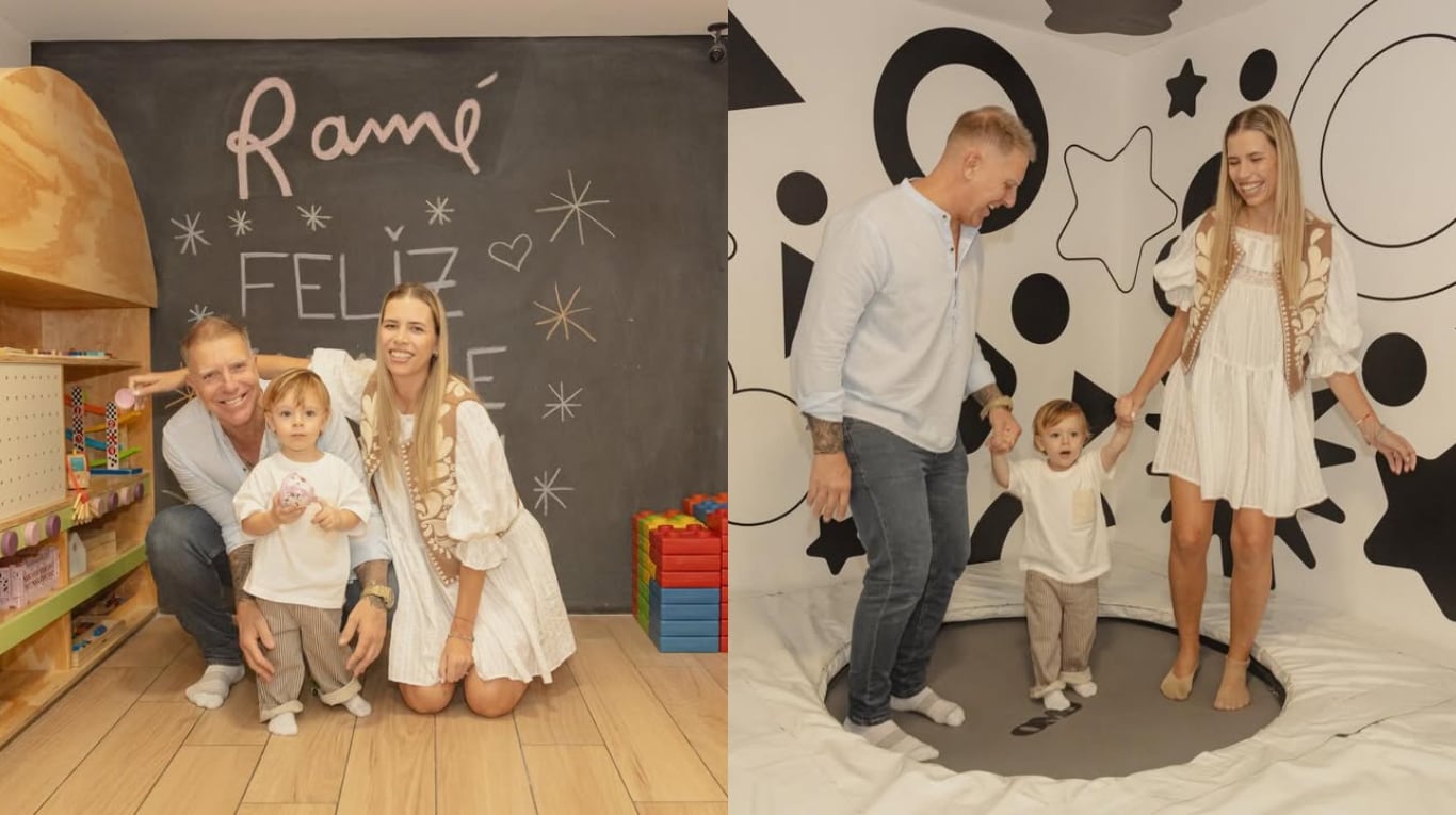 La pareja, emocionada en el cumpleaños de dos años de su hijo Beltrán. (Fotos: Instagram/coni_mosqueira).