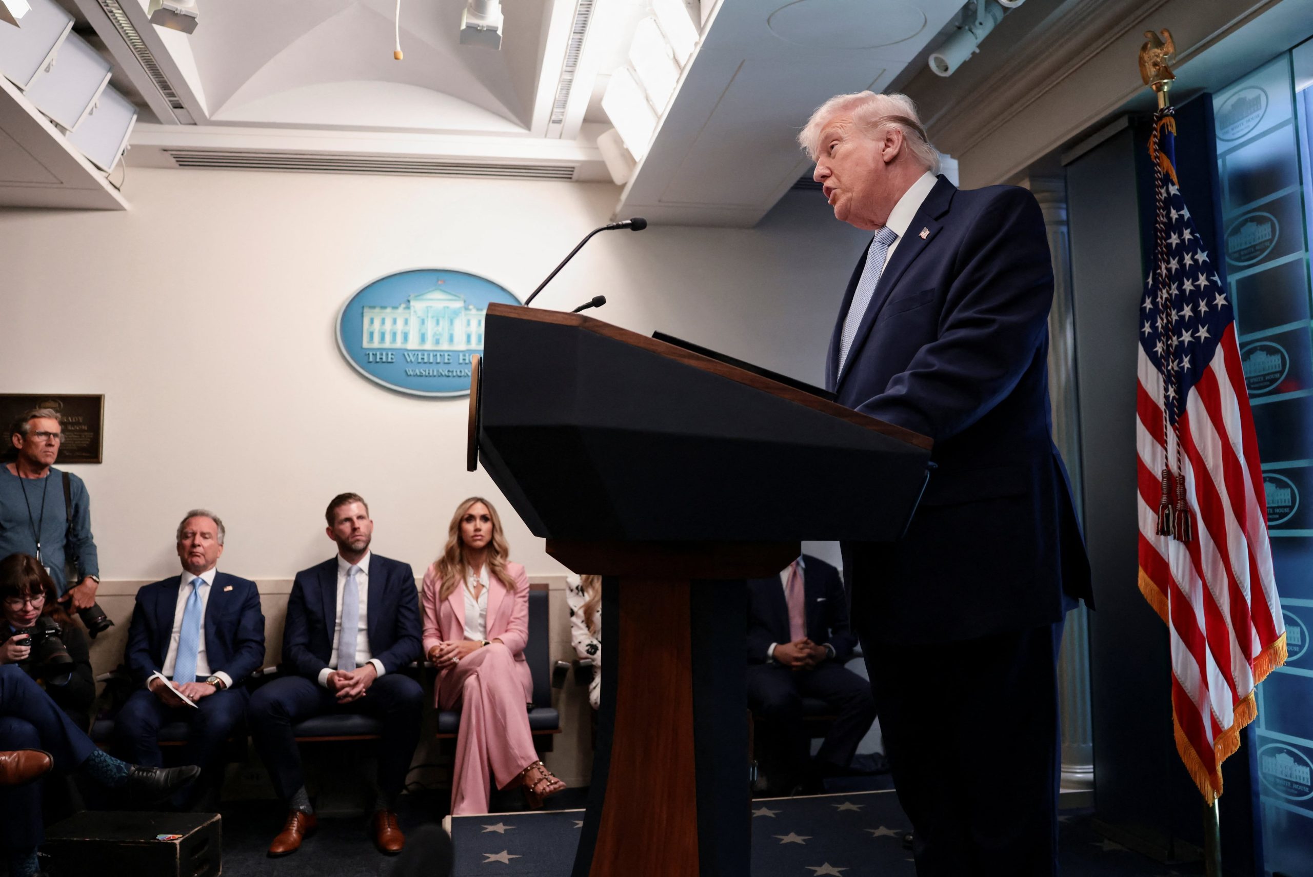 El presidente estadounidense Donald Trump habla sobre Irán (Foto: REUTERS/Evelyn Hockstein)