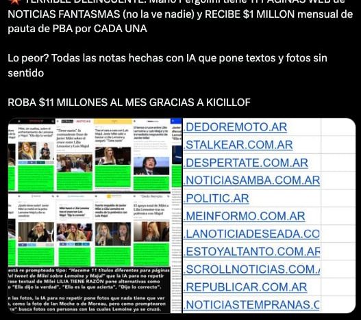 Mario Pergolini habló de la denuncia de trolls libertarios que lo acusaron de recibir pauta de Kicillof