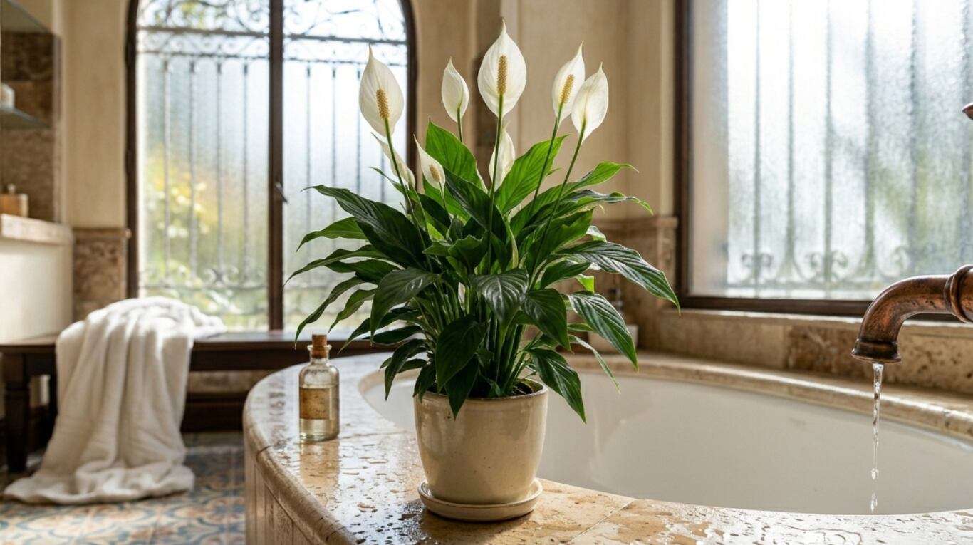 A pesar de sus propiedades positivas para el entorno, es peligroso ubicar el lirio de la paz cerca de las mascotas. (Foto: Imagen ilustrativa generada con IA).