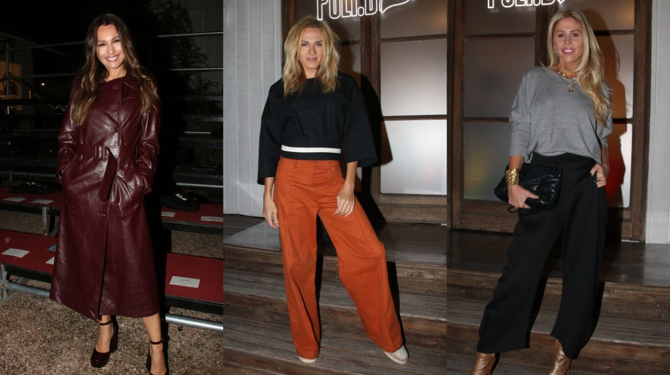 Pampita, Mariana Genesio Peña y Barbie Simons lucieron sus looks en el evento de la marca PULI.D. (Foto: Movilpress)