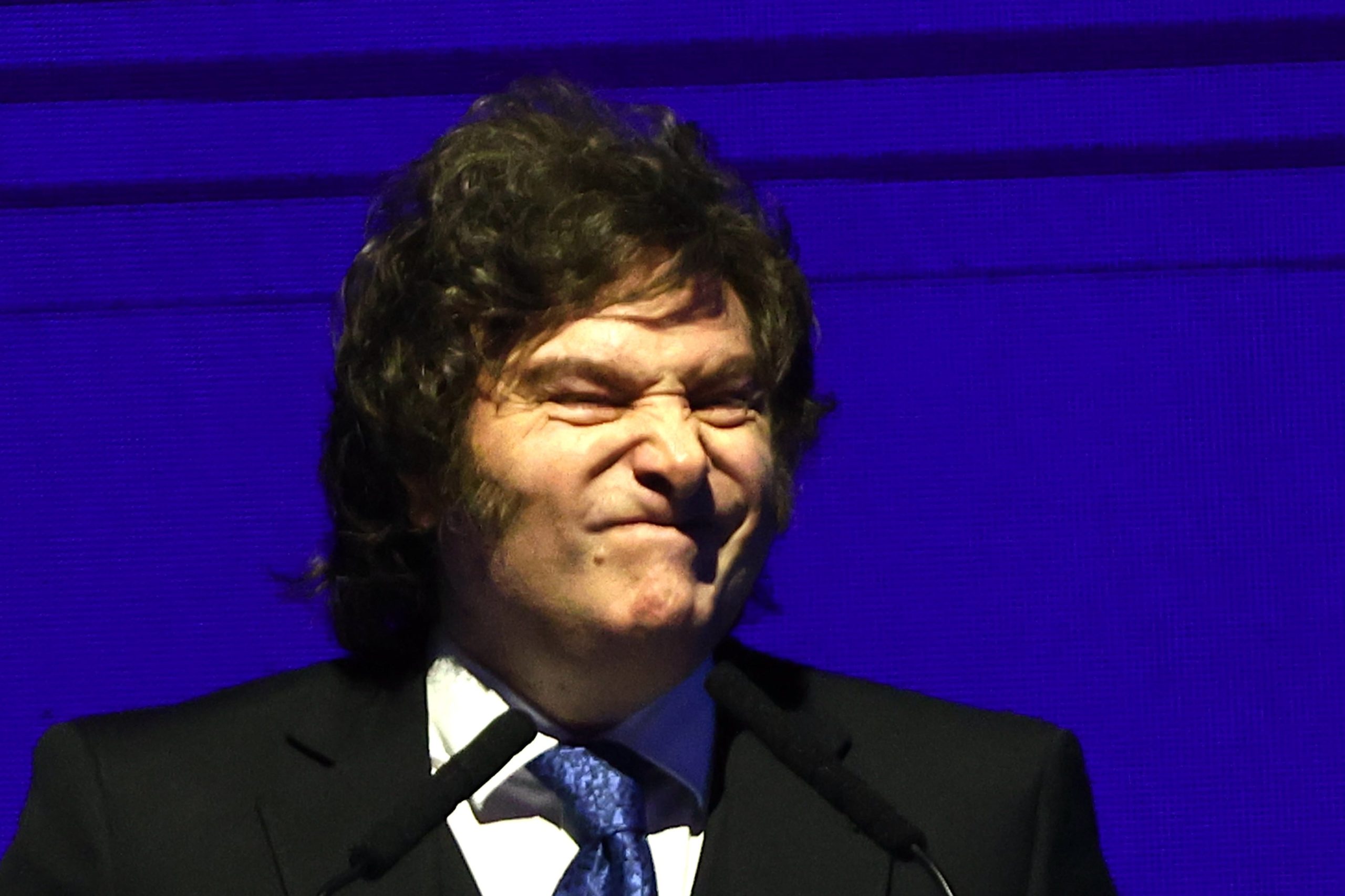 Javier Milei durante su discurso de cierre en la ExpoEFI