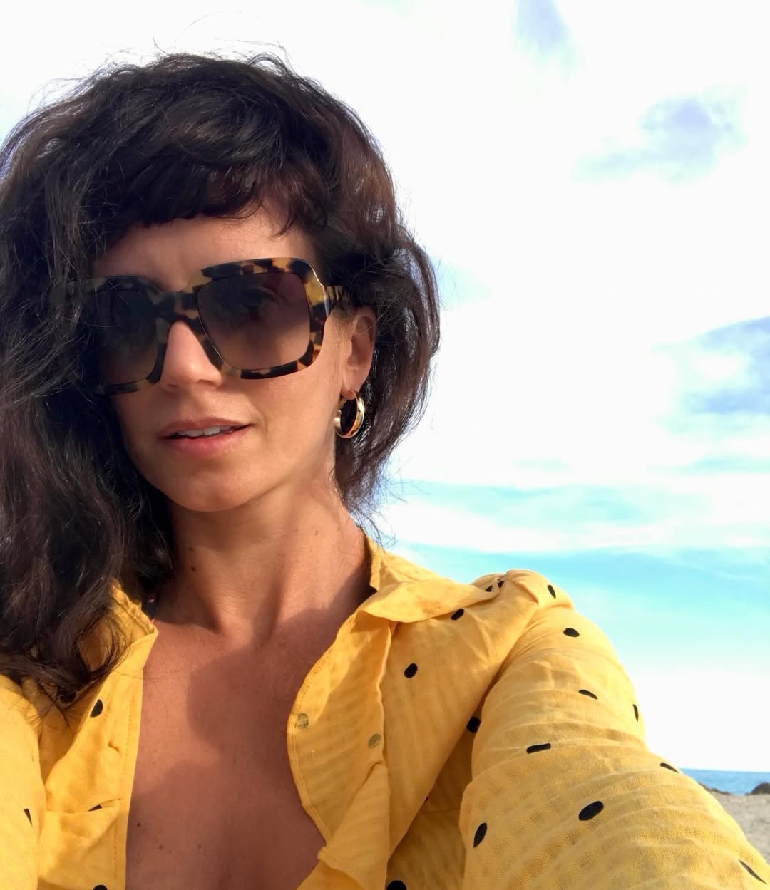 Griselda Siciliani con camisa polka dot.(Foto: Instagram/@griseldasiciliani)