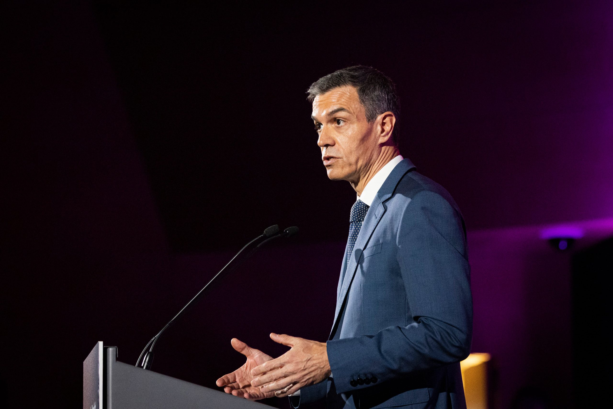 El presidente del Gobierno, Pedro Sánchez, clausura el European Pulse Forum en el Cosmocaixa Barcelona, este viernes.