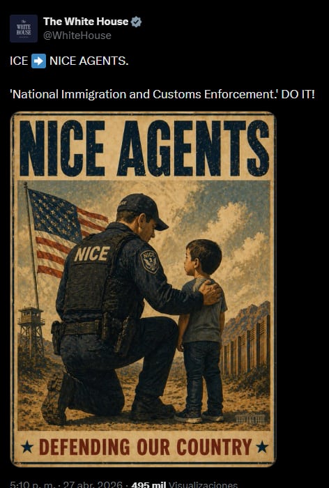 El mensaje que publicó la Casa Blanca en su cuenta de X