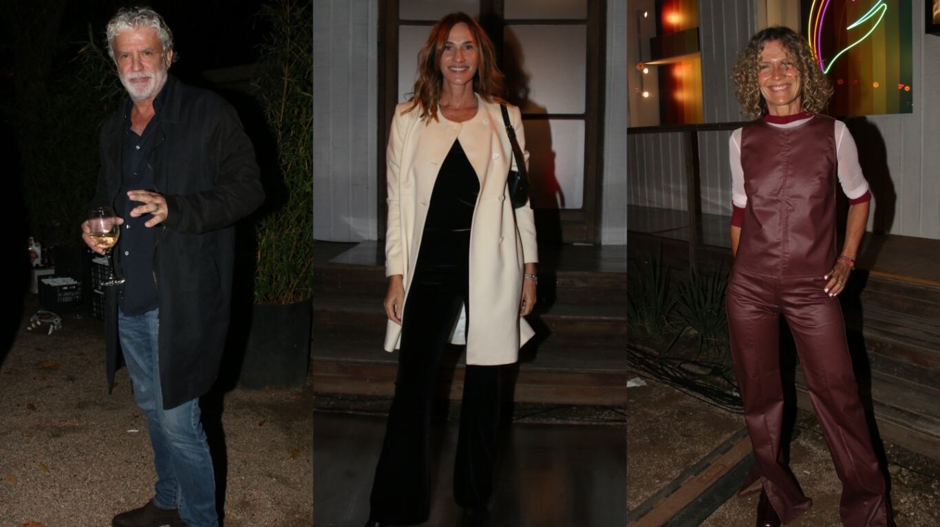 Luis Cavanagh, expareja de Romina Gaetani, Lara Bernasconi y Maru Botaba, presentes en el desfile de la marca de Puli Demaría. (Foto: Movilpress)