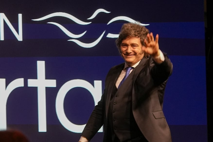 Milei en la cena anual de la Fundación Libertad Golden Center