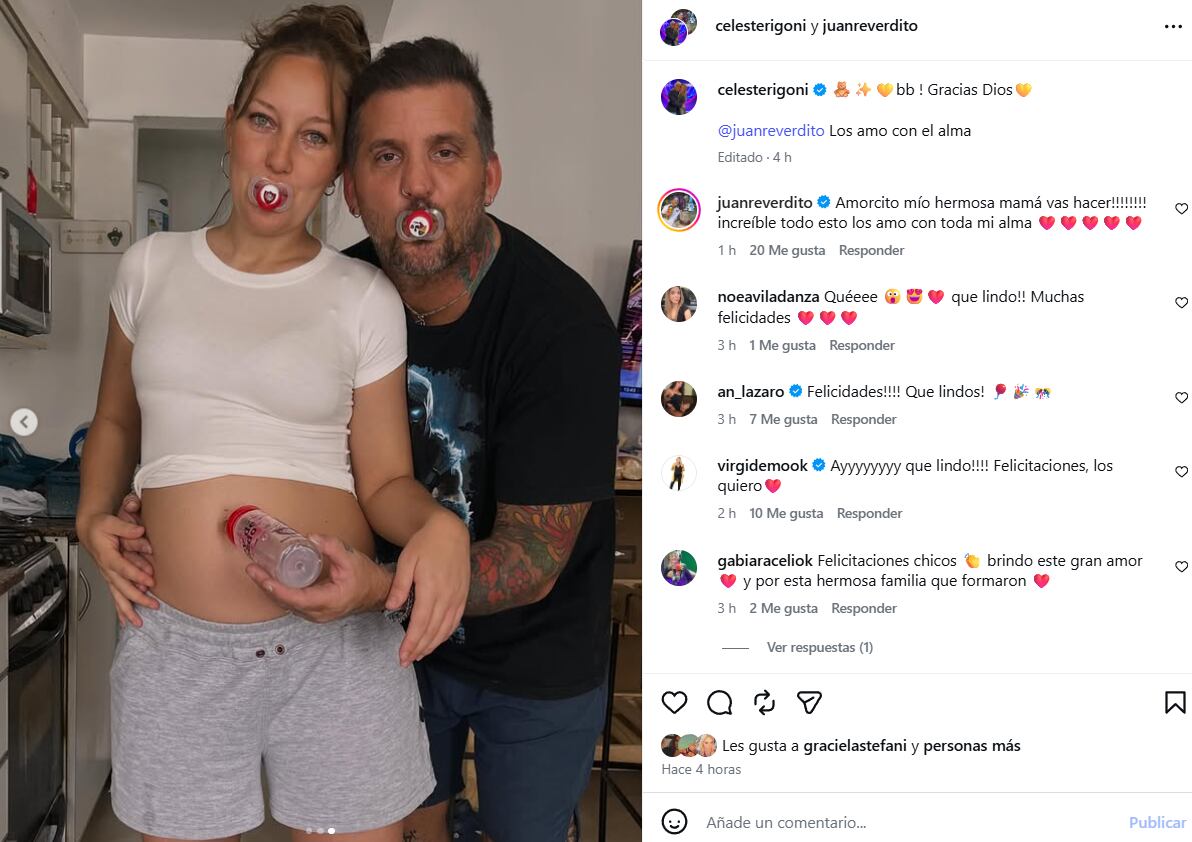 Juan Reverdito, el exparticipante de “Gran Hermano”, anunció que va a ser papá: las tiernas fotos (Foto: Instagram /celesterigoni /juanreverdito)