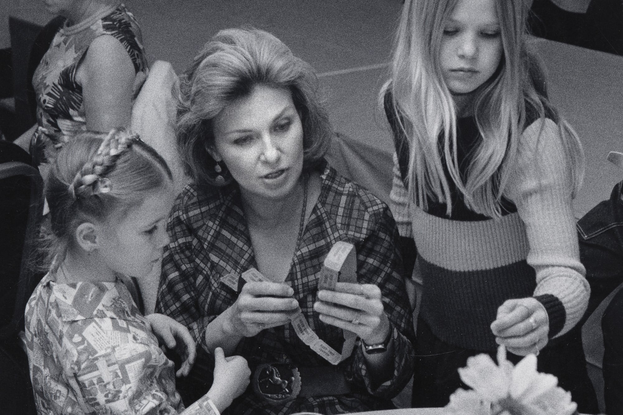 Marzo de 1973. Con sus herederas Claire y Nell