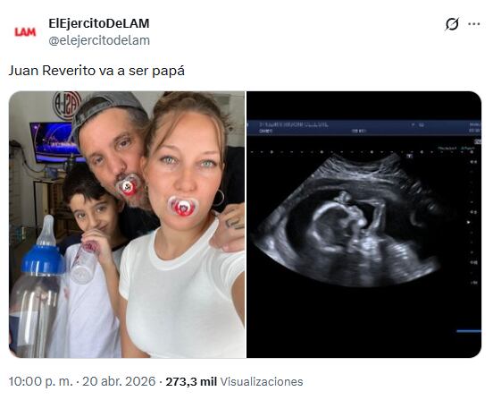 Juan Reverdito, exparticipante de “Gran Hermano”, anunció que va a ser papá: las tiernas fotos