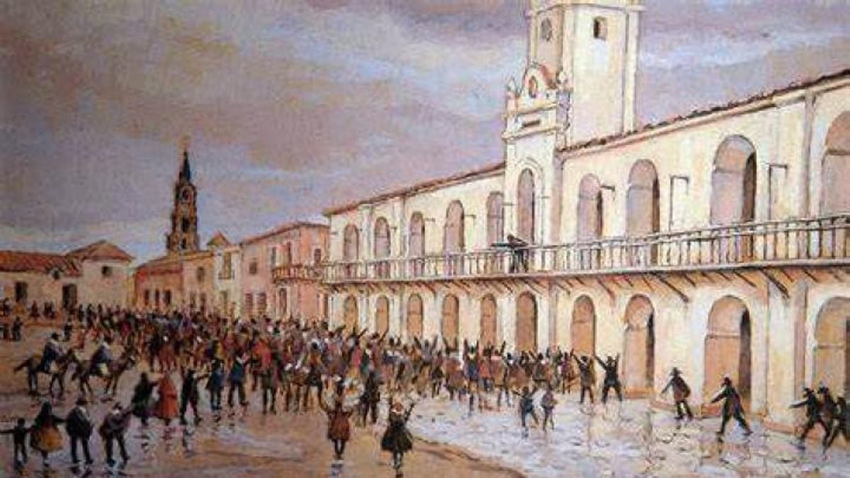 Cientos de personas se congregaron en la Plaza Mayor -actual Plaza de Mayo- y provocaron el estallido
