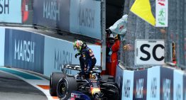 Las mejores fotos del Gran Premio de Fórmula 1 de Miami: del choque de Hadjar al palco de Messi