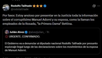 El Gobierno denunció a Rodolfo Tailhade por espionaje a Manuel Adorni, su esposa y sus hijos