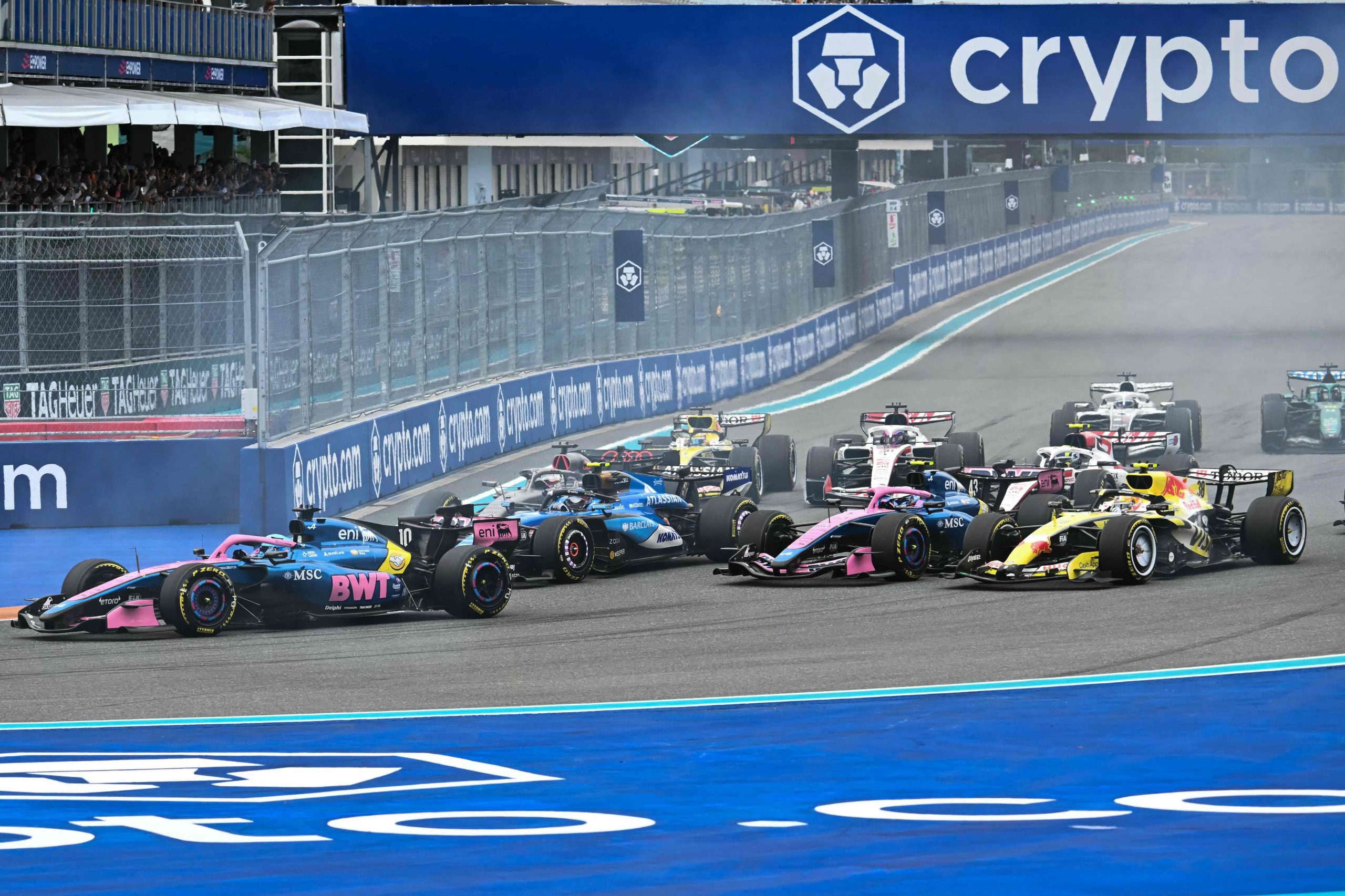 Pierre Gasly, minutos antes de chocar en con su Alpine en el Gran Premio de miami