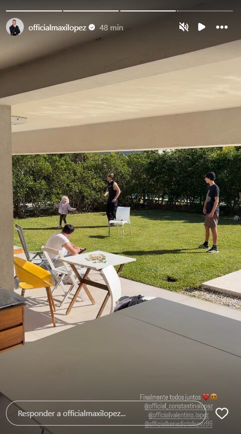 La emoción de Maxi López al mostrar un video del reencuentro de sus hijos: “Finalmente todos juntos” (Foto: Instagram /officialmaxilopez)