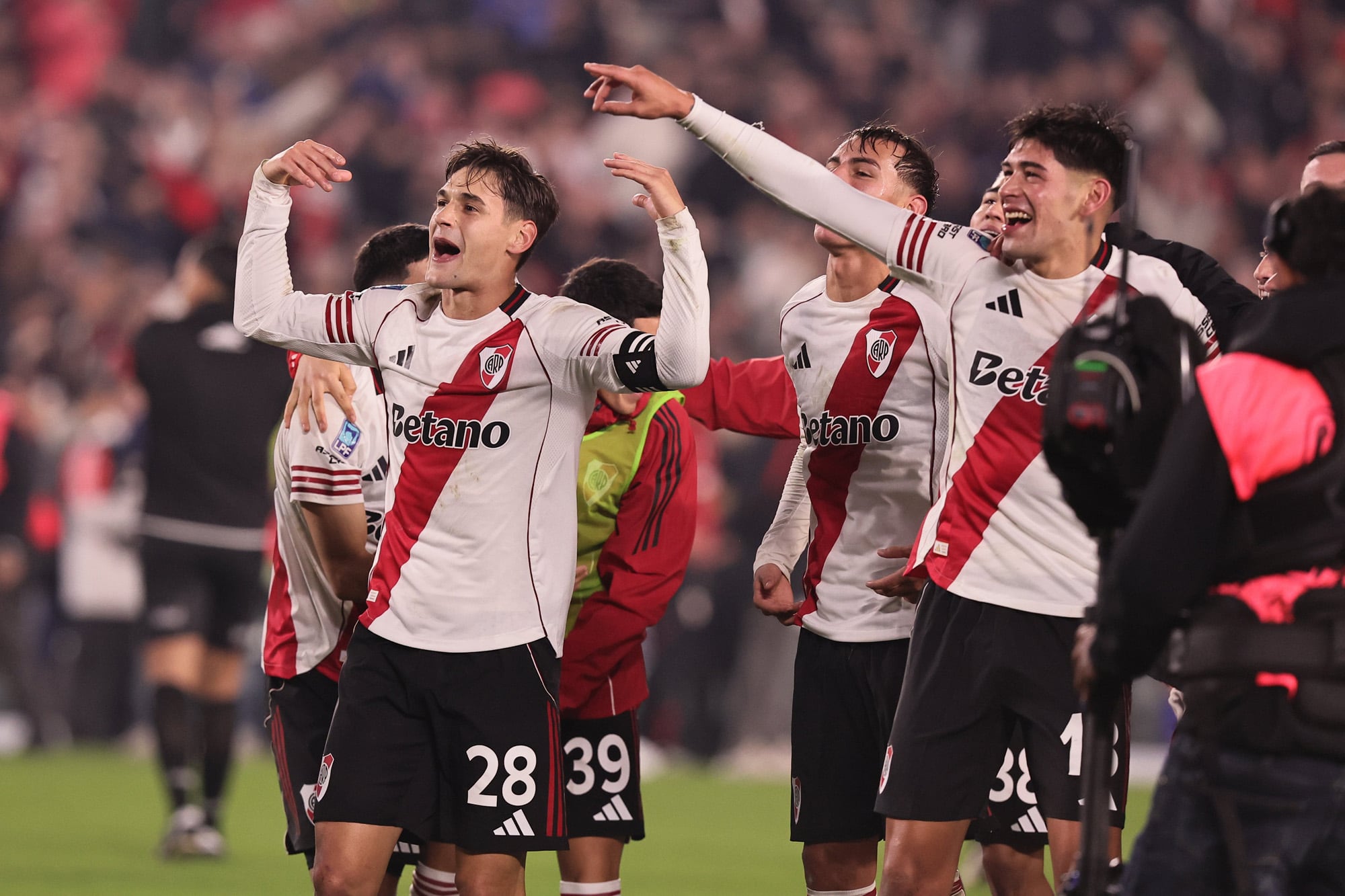 El festejo de River tras la victoria