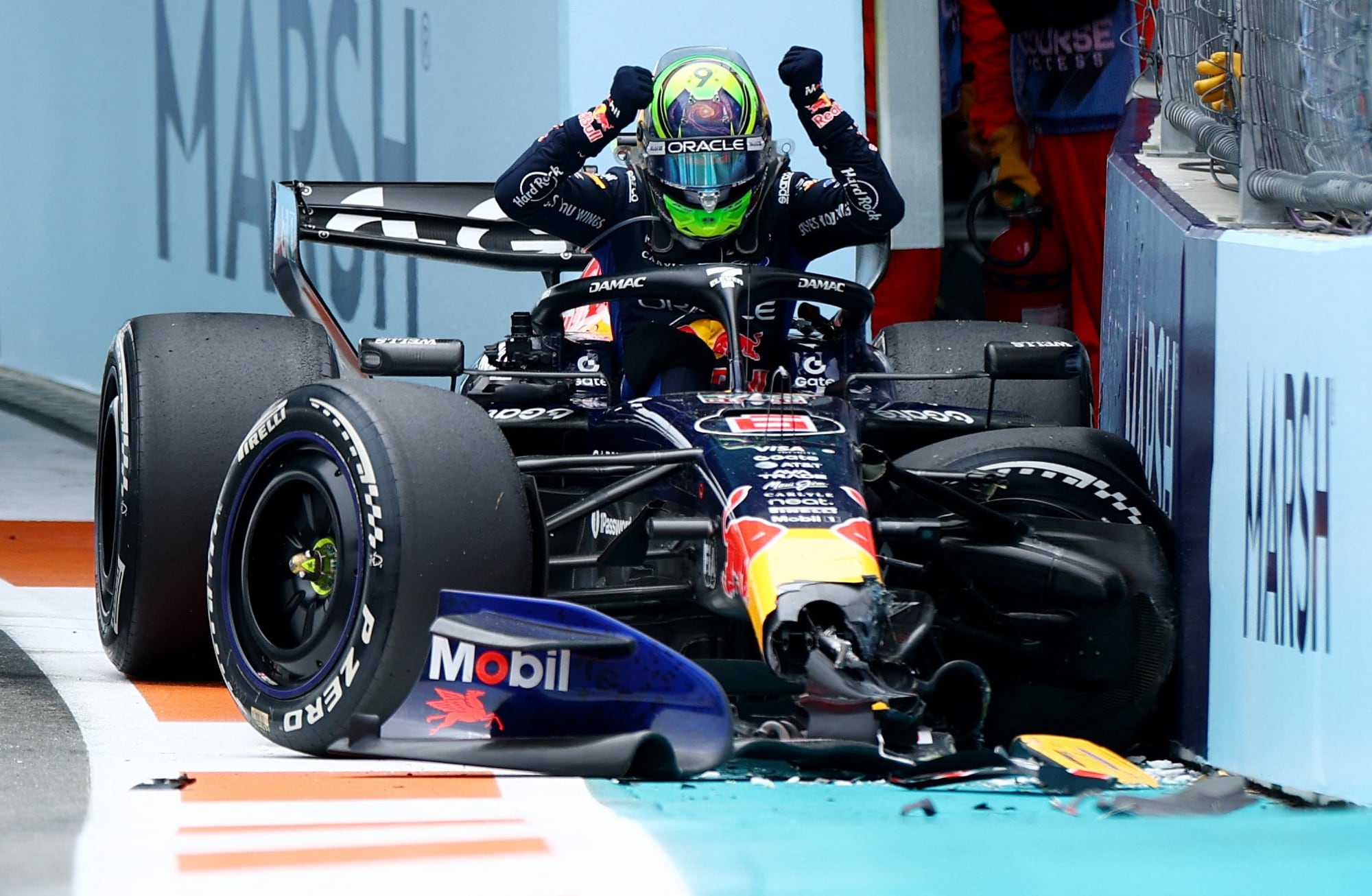 Isack Hadjar, de Red Bull , se quedó afuera de la carrera