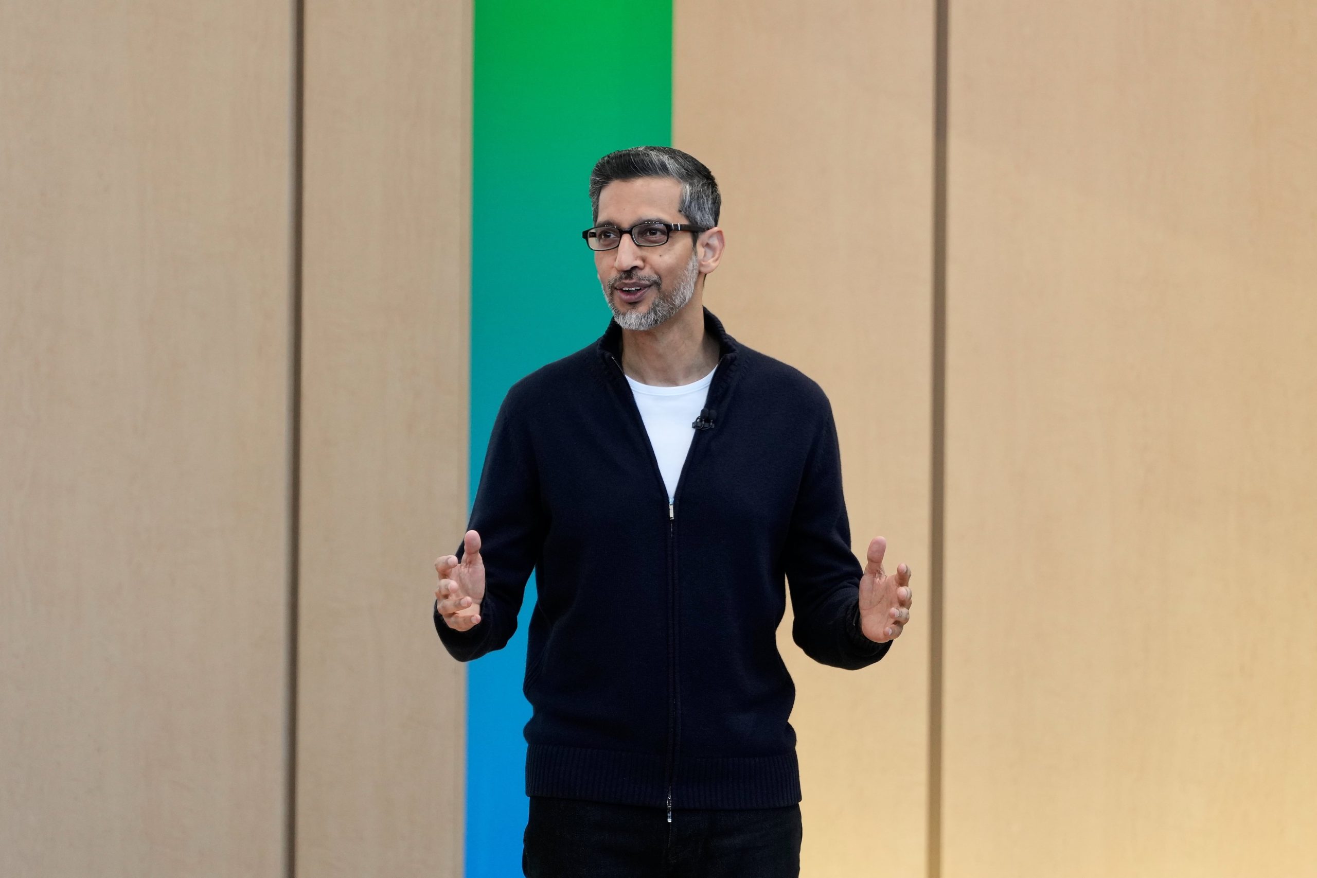 Sundar Pichai, CEO de Alphabet y de Google, en la apertura del evento Google I/O 2026